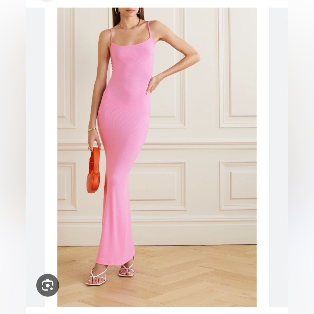 Skims Cotton Candy Soft Lounge Ribbed Tank Dress